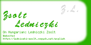 zsolt ledniczki business card
